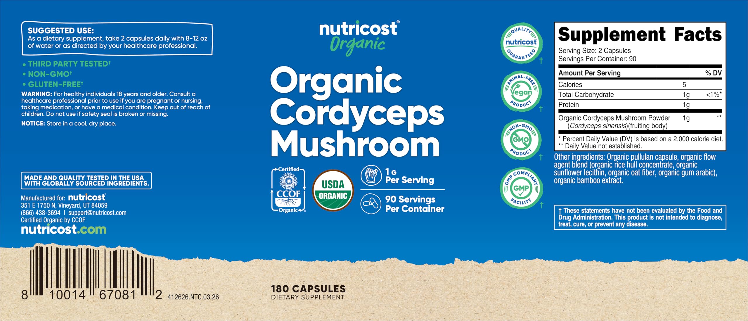 Nutricost frasco en mesa de desayuno, integración práctica en rutina
