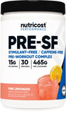 Nutricost imagen frontal del envase mostrando 30 servicios y beneficio sin cafeína