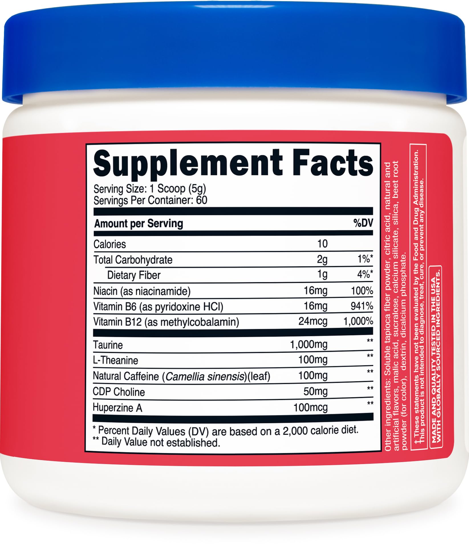 Nutricost etiqueta con ingredientes y certificaciones NSF GMP para confianza del usuario