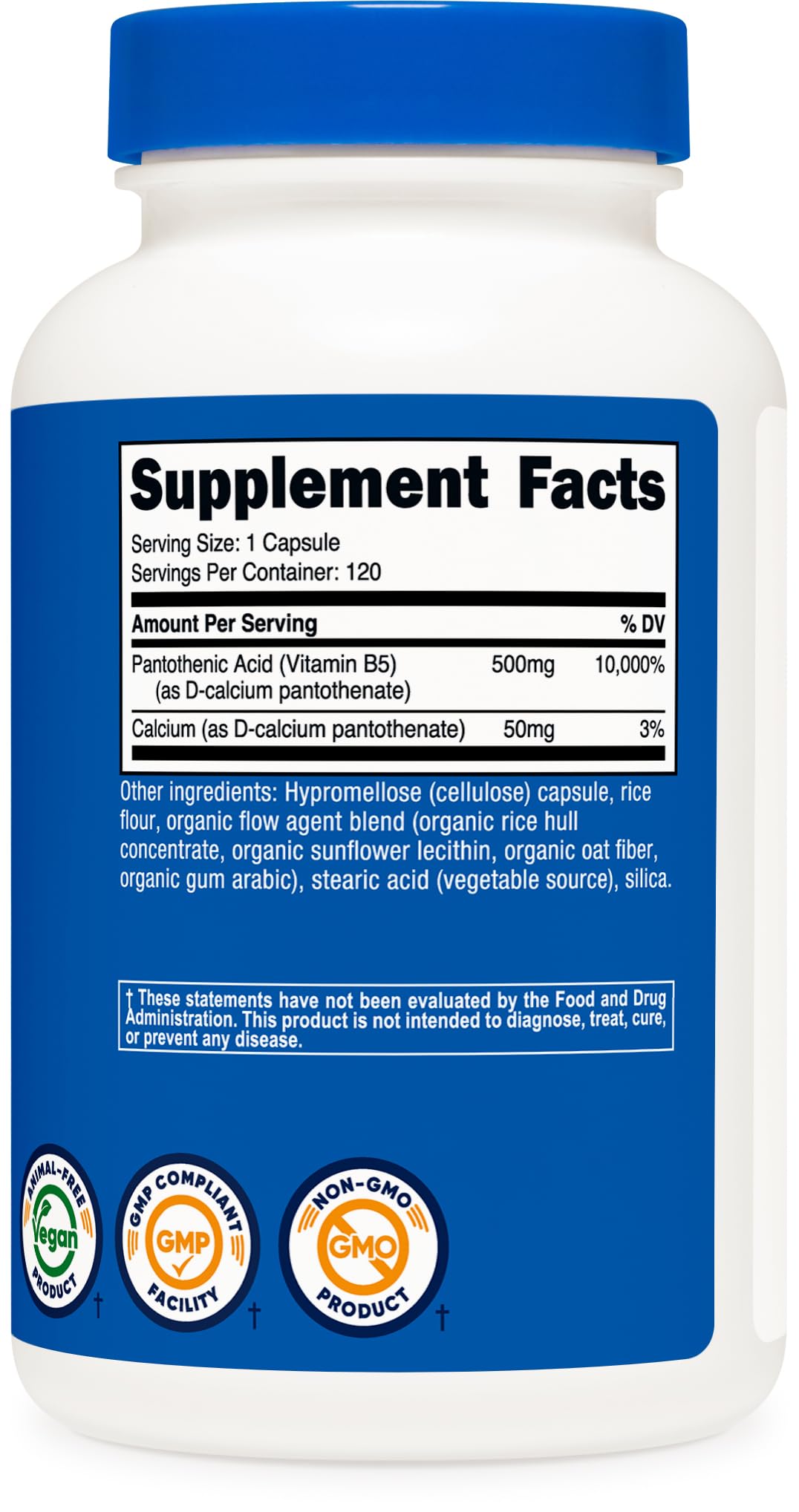 Nutricost etiqueta con datos nutricionales y certificados que refuerzan confianza