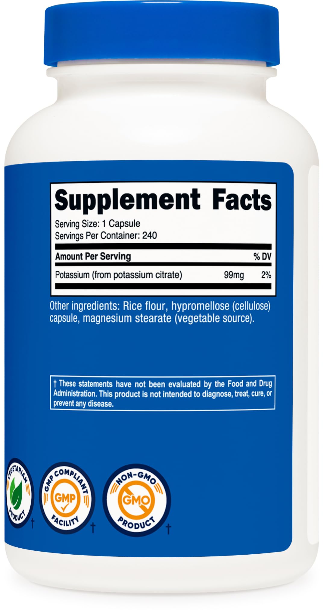 Nutricost etiqueta con información nutricional y garantía GMP clara