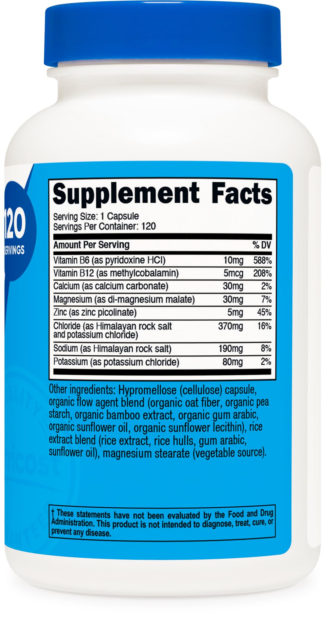 Nutricost etiqueta con información nutricional y certificaciones claras
