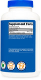 Nutricost etiqueta nutricional cerca resaltando 420 mg magnesio por servicio