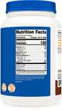 Primer plano de la etiqueta Nutricost con información nutricional y beneficios de ingredientes