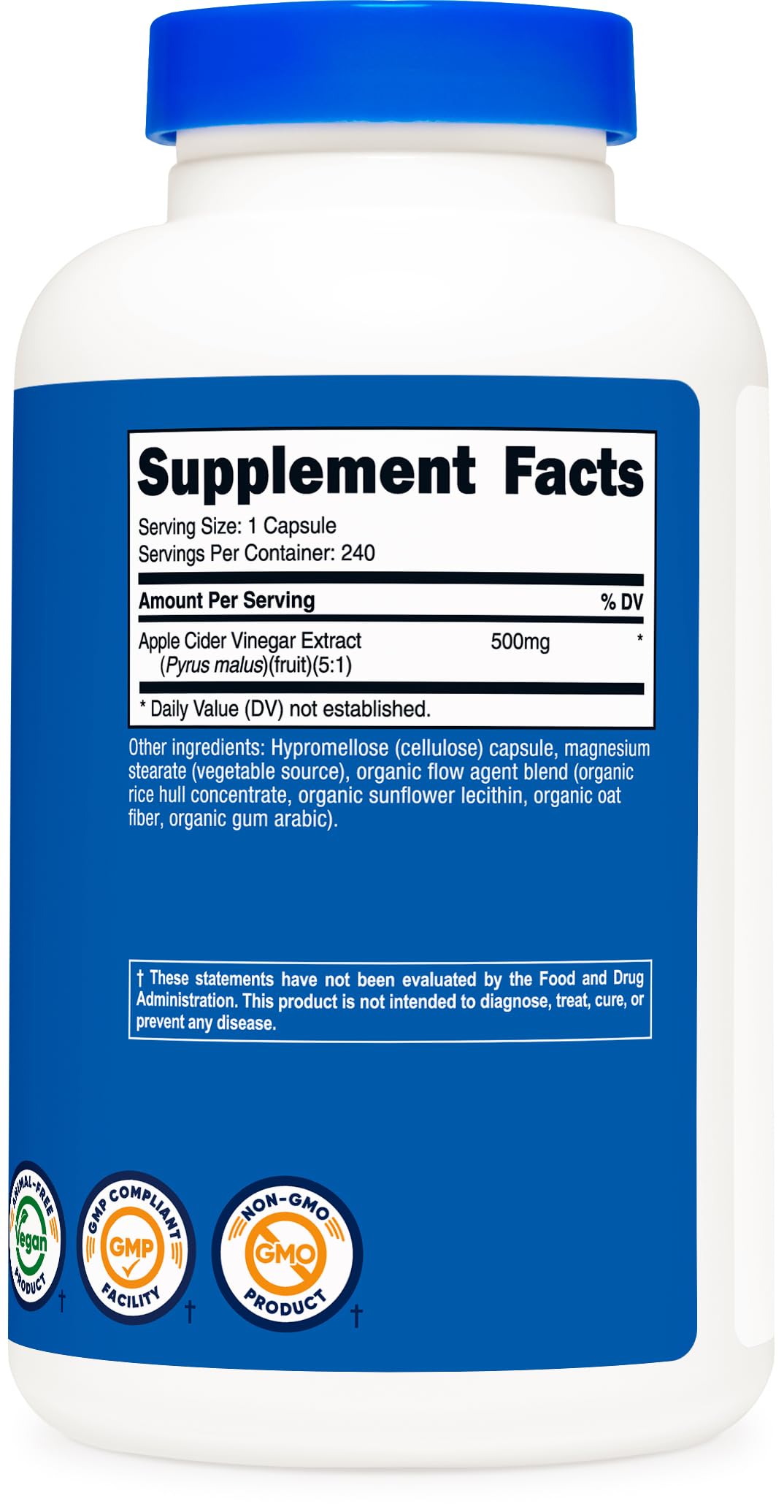 Nutricost etiqueta con ingredientes y certificaciones clara para confianza del comprador