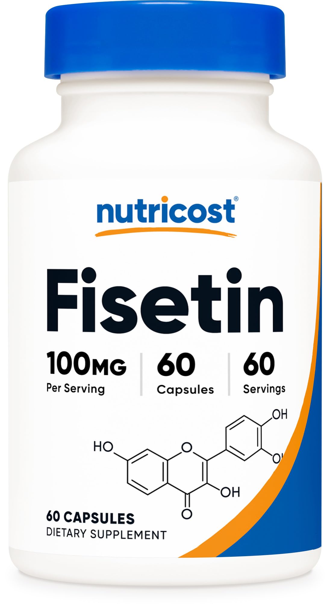 Nutricost frasco frente mostrando 60 cápsulas y claridad de dosis