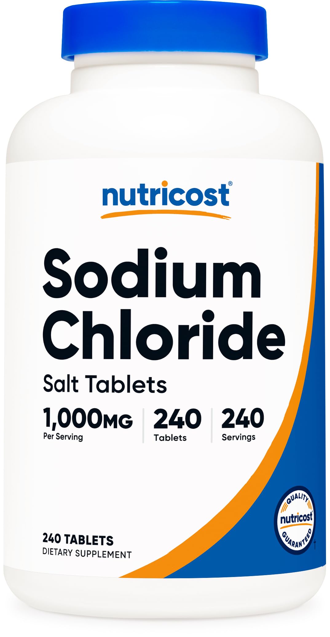 Nutricost frasco 240 tabletas visible y fácil de almacenar