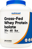 Nutricost frasco frontal 5LBS mostrando tamaño y empaque, beneficio: ahorro por porción