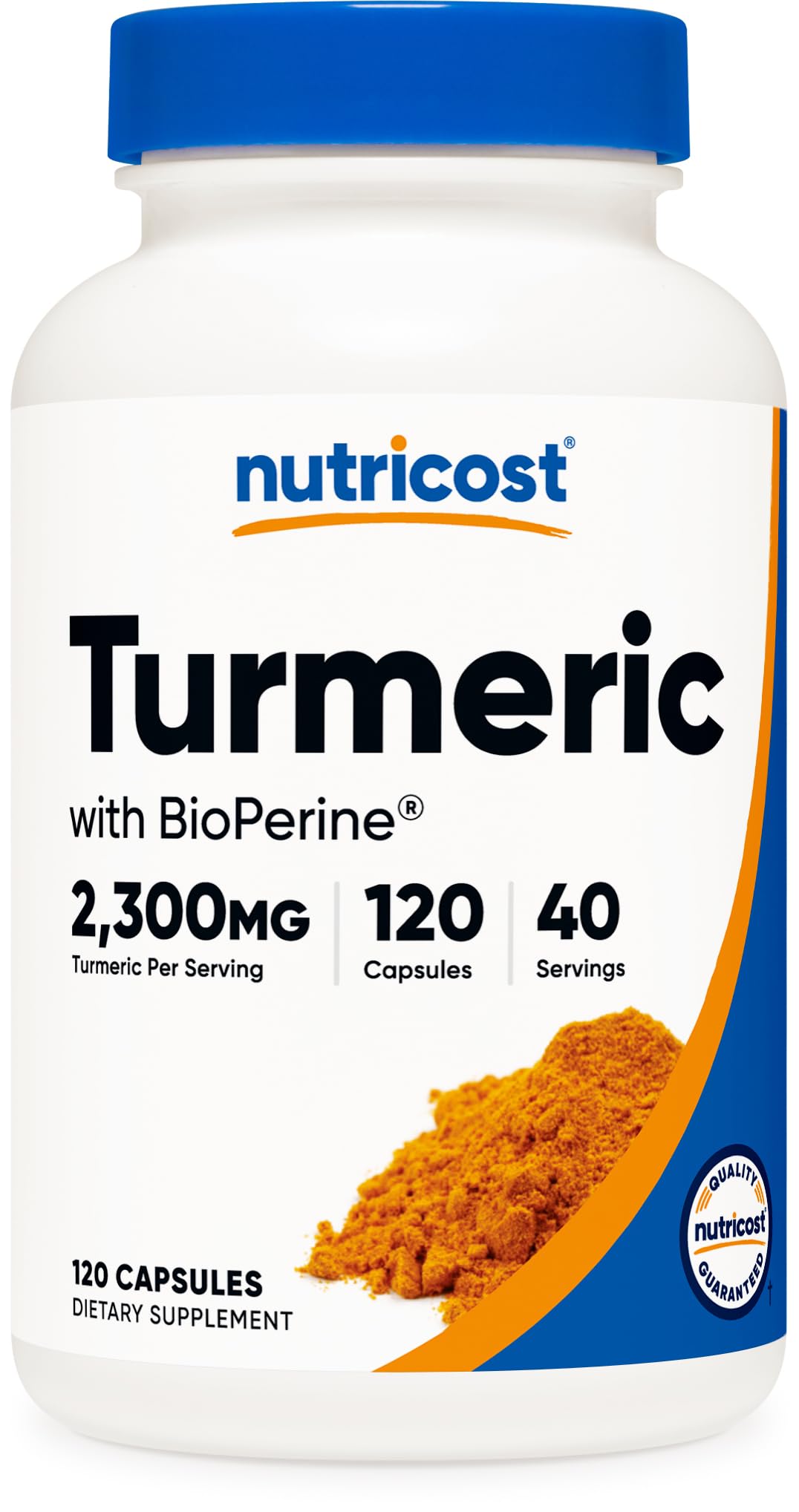 Nutricost frasco delantero mostrando etiqueta y beneficios visibles