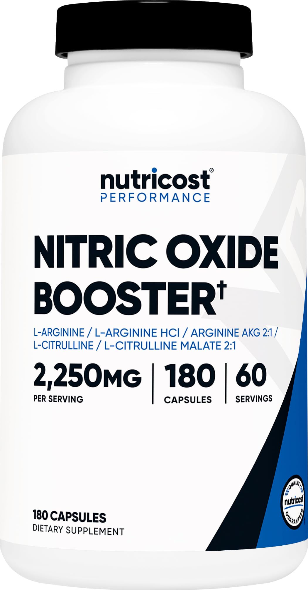 Nutricost frasco delantero mostrando el embalaje y beneficio de dos meses