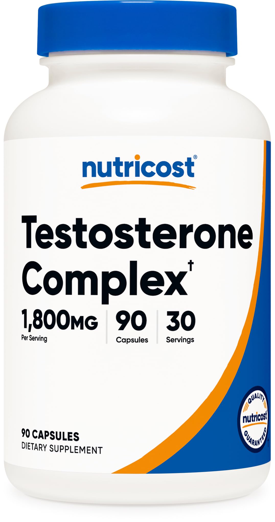 Nutricost frasco frontal mostrando etiqueta y beneficios visibles