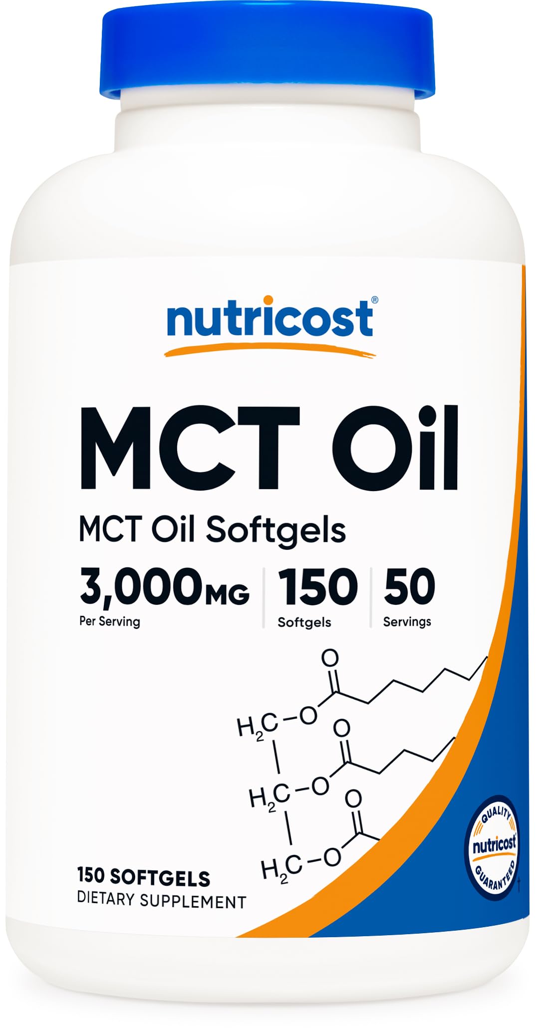 Nutricost frasco frontal mostrando 150 cápsulas y conveniencia