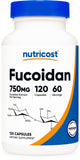 Nutricost frasco frontal mostrando cápsulas y tamaño del envase, confianza en el producto