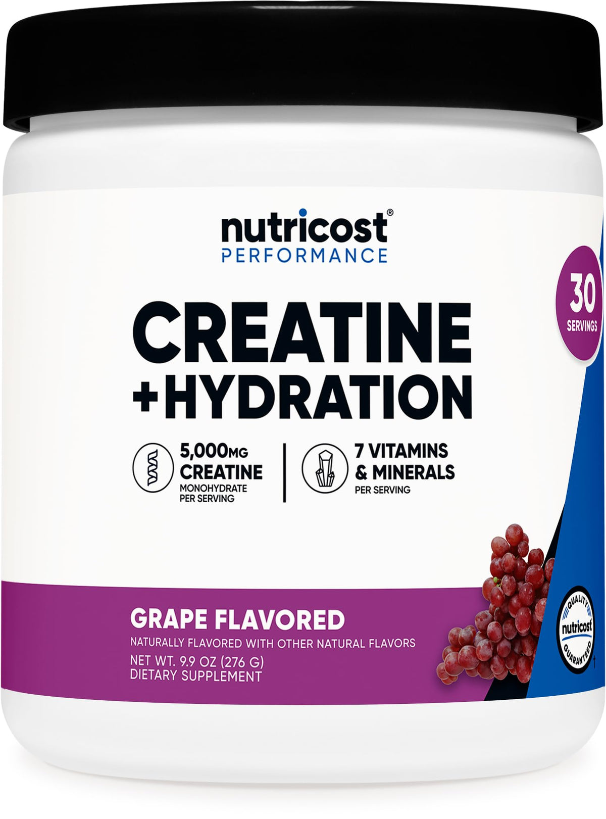 Nutricost frente del envase uva mostrando etiqueta y beneficios