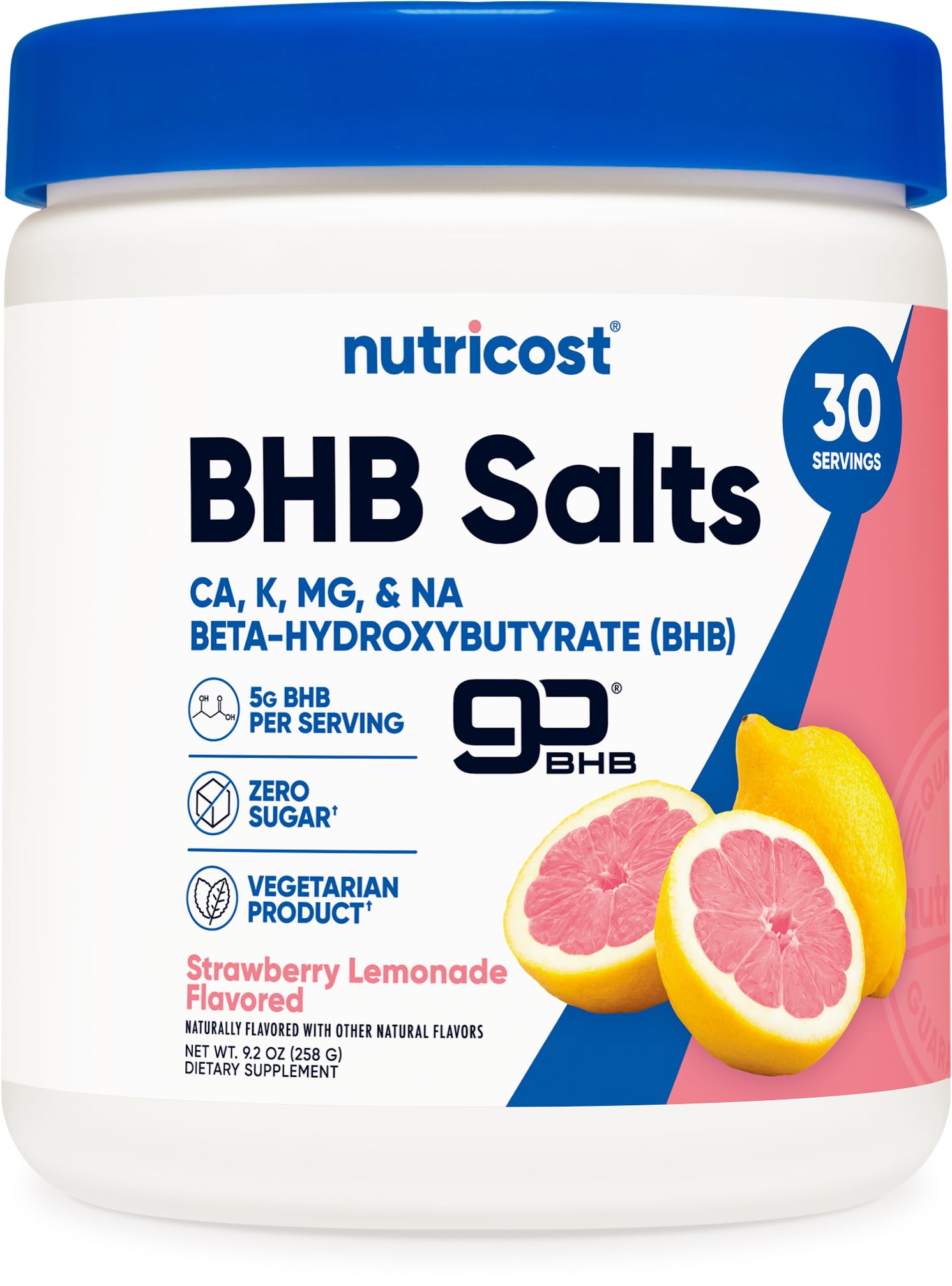 Nutricost envase frontal mostrándolo claramente y confianza en la calidad