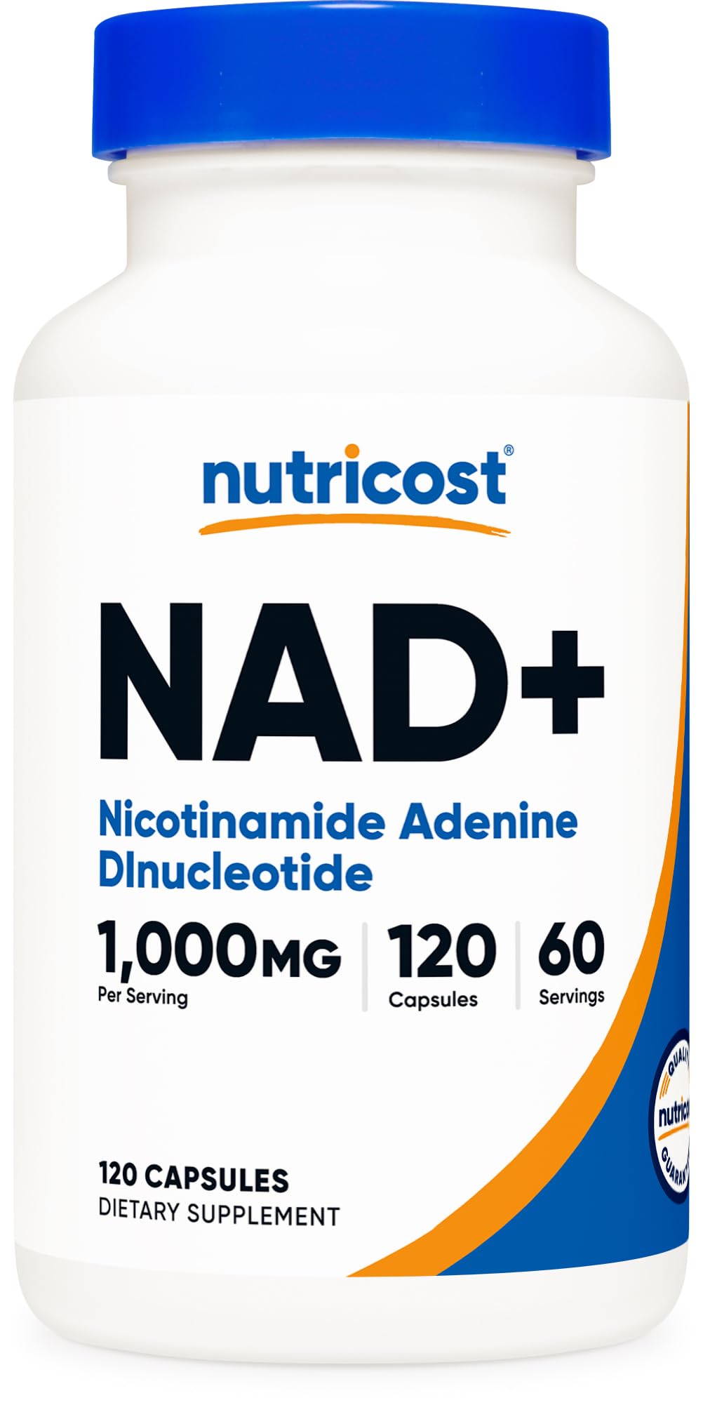 Nutricost frasco frontal mostrando diseño y cantidad de cápsulas