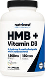 Nutricost frasco frontal mostrando 240 cápsulas y beneficios de dosis
