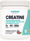 Nutricost envase frontal lemonada fresa, claro y reconocible para compra informada