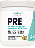 Nutricost envase frontal Peach Mango mostrando el diseño y 30 servicios