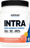 Nutricost frontal del envase Pink Lemonade mostrando la marca y beneficios