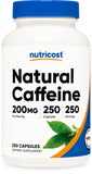 Nutricost envase frontal mostrando 250 cápsulas y beneficios claros