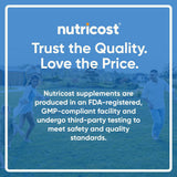 Nutricost sello GMP en etiqueta que indica control de calidad y seguridad