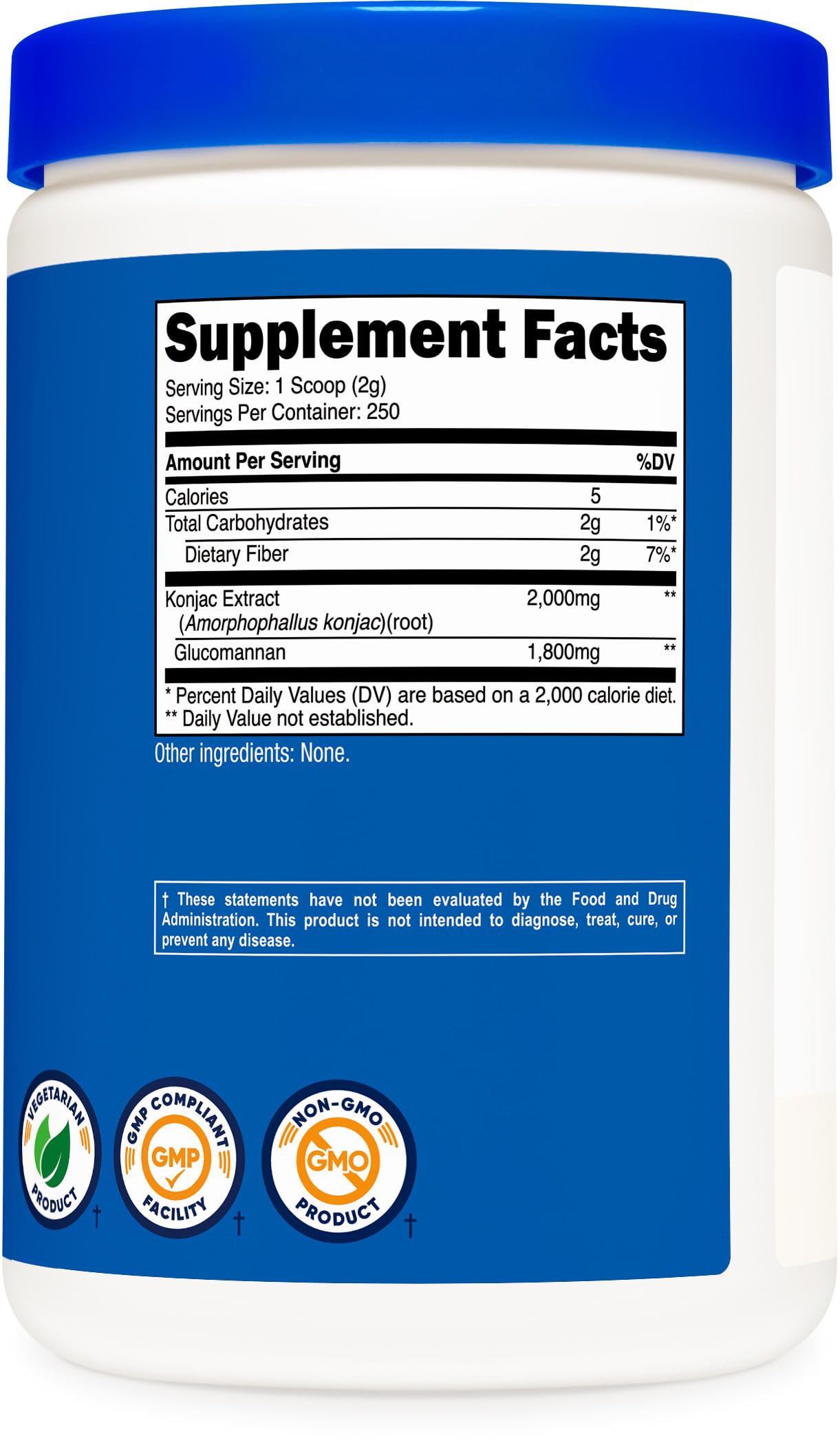 Nutricost etiqueta con información nutricional y certificaciones para confianza del usuario