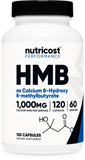 Nutricost HMB vista frontal del envase con etiqueta clara y beneficios