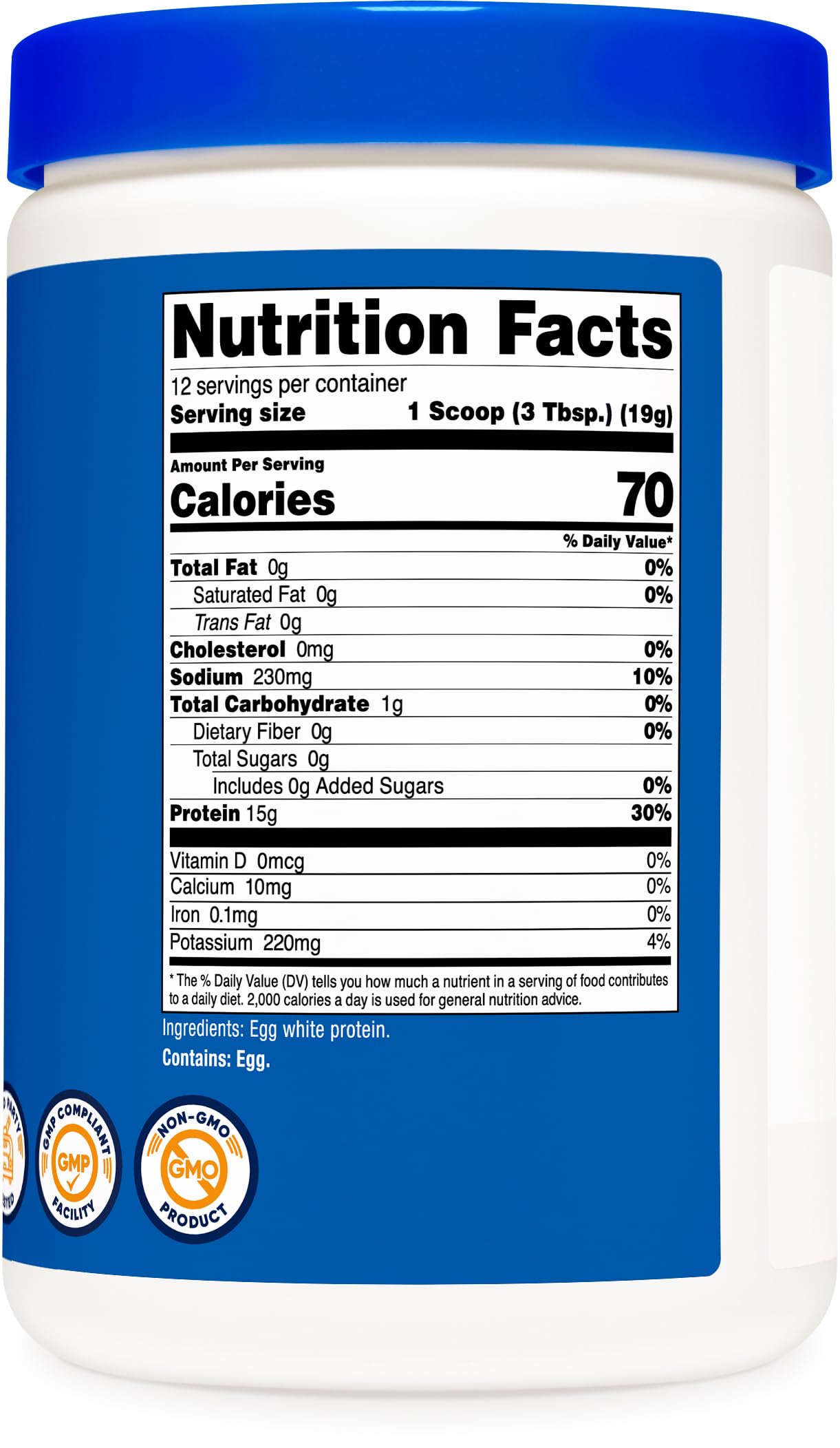 Nutricost etiqueta de ingredientes y certificaciones, transparencia y no GMO
