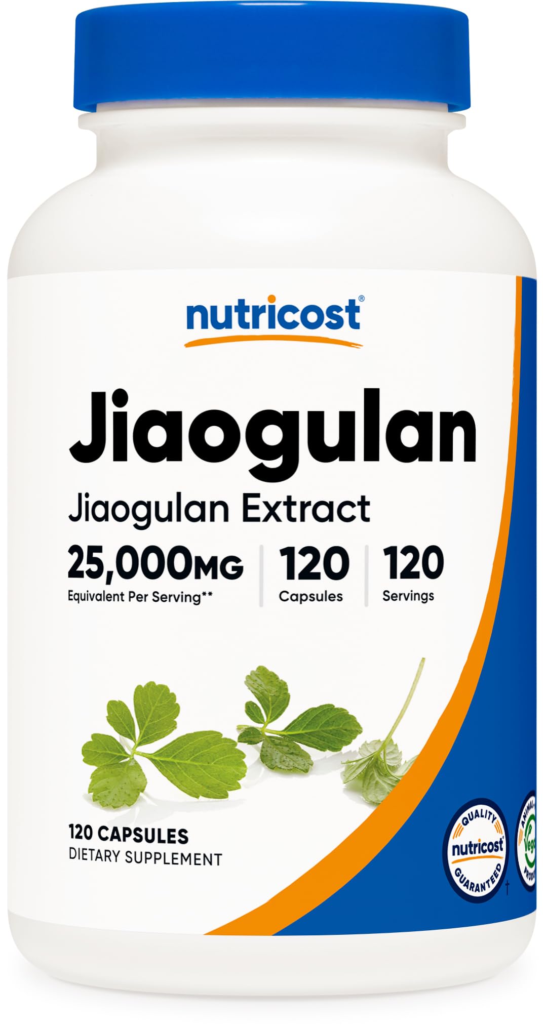 Nutricost frasco delantero mostrando etiqueta y beneficios clave