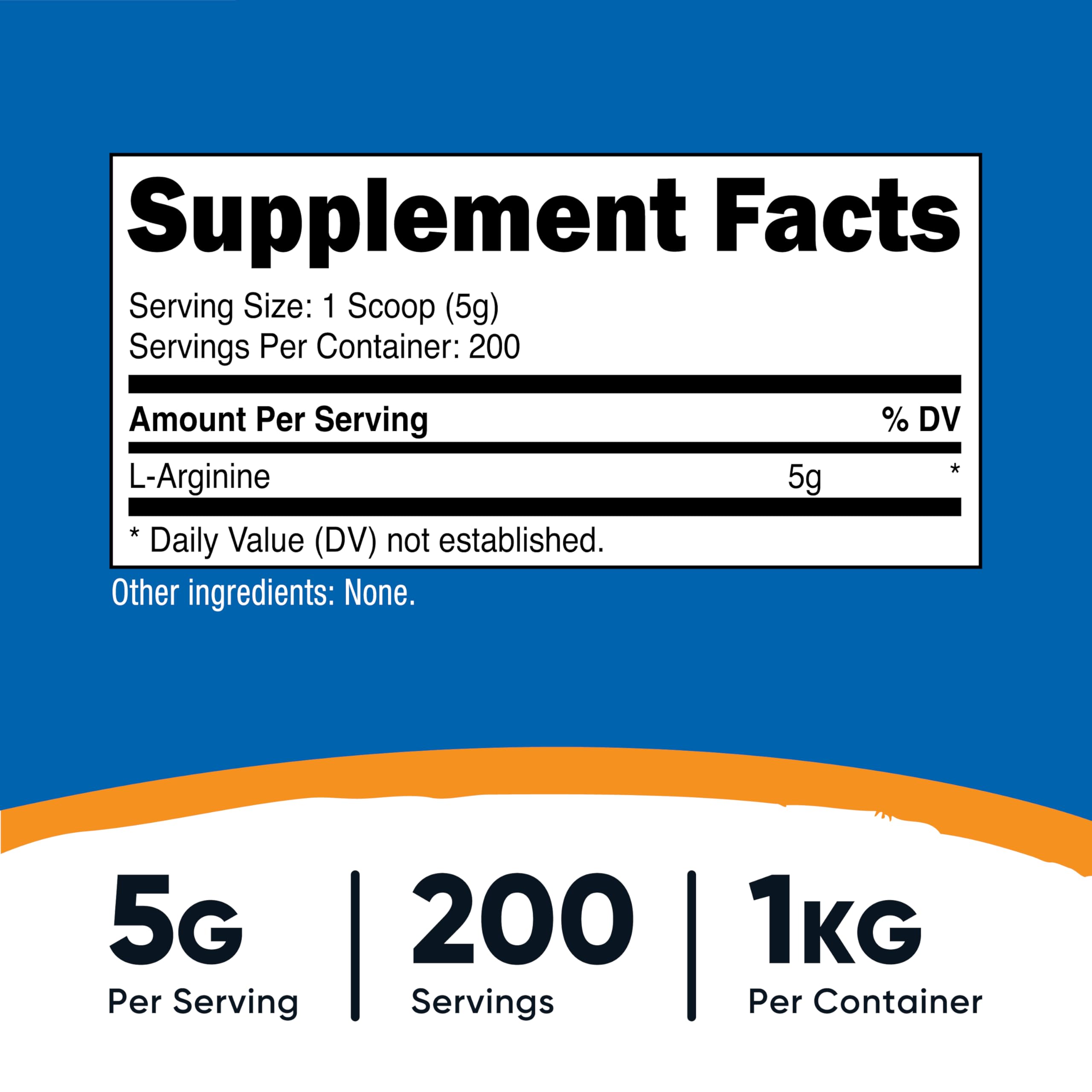 Nutricost primer plano del polvo de L-Arginine mostrando textura fina y facilidad de mezcla