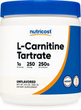 Nutricost tarro frontal mostrando marca y tamaño, claridad en contenido