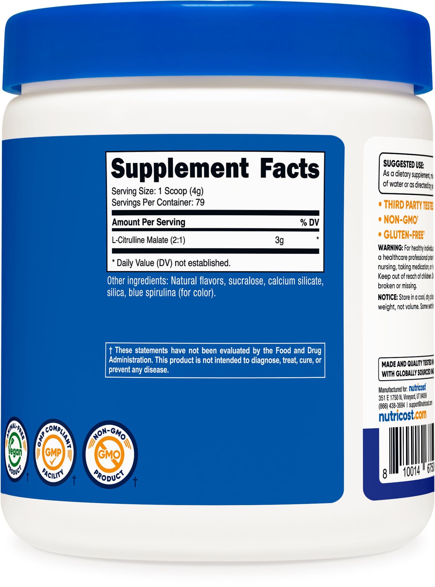 Nutricost producto en bolsa gimnasio, ideal para entrenamiento y recuperación