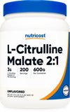 Nutricost L-Citrulline Malate vista frontal con información clara