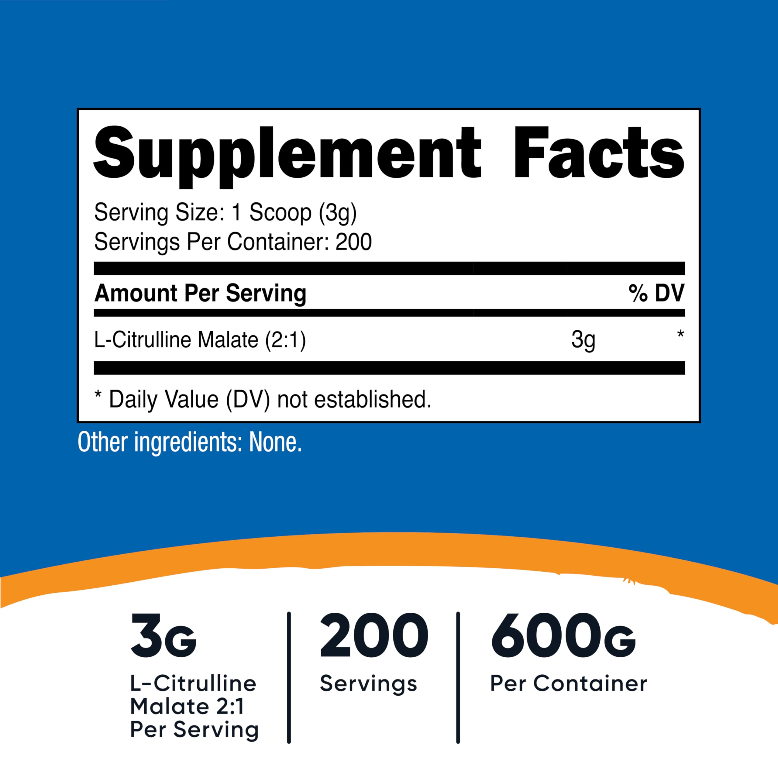 Nutricost L-Citrulline Malate textura del polvo fina y fácil disolución