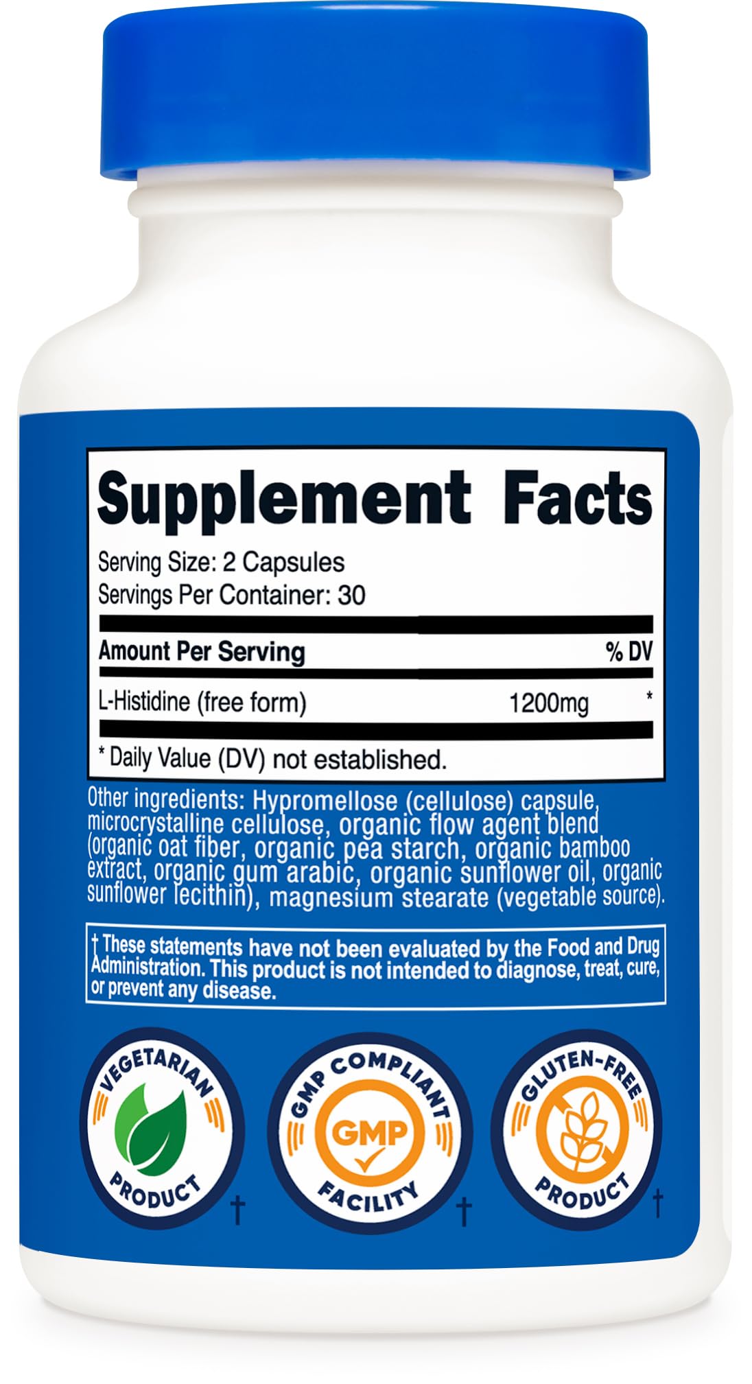 Nutricost etiqueta nutricional legible con dosis y beneficios claros