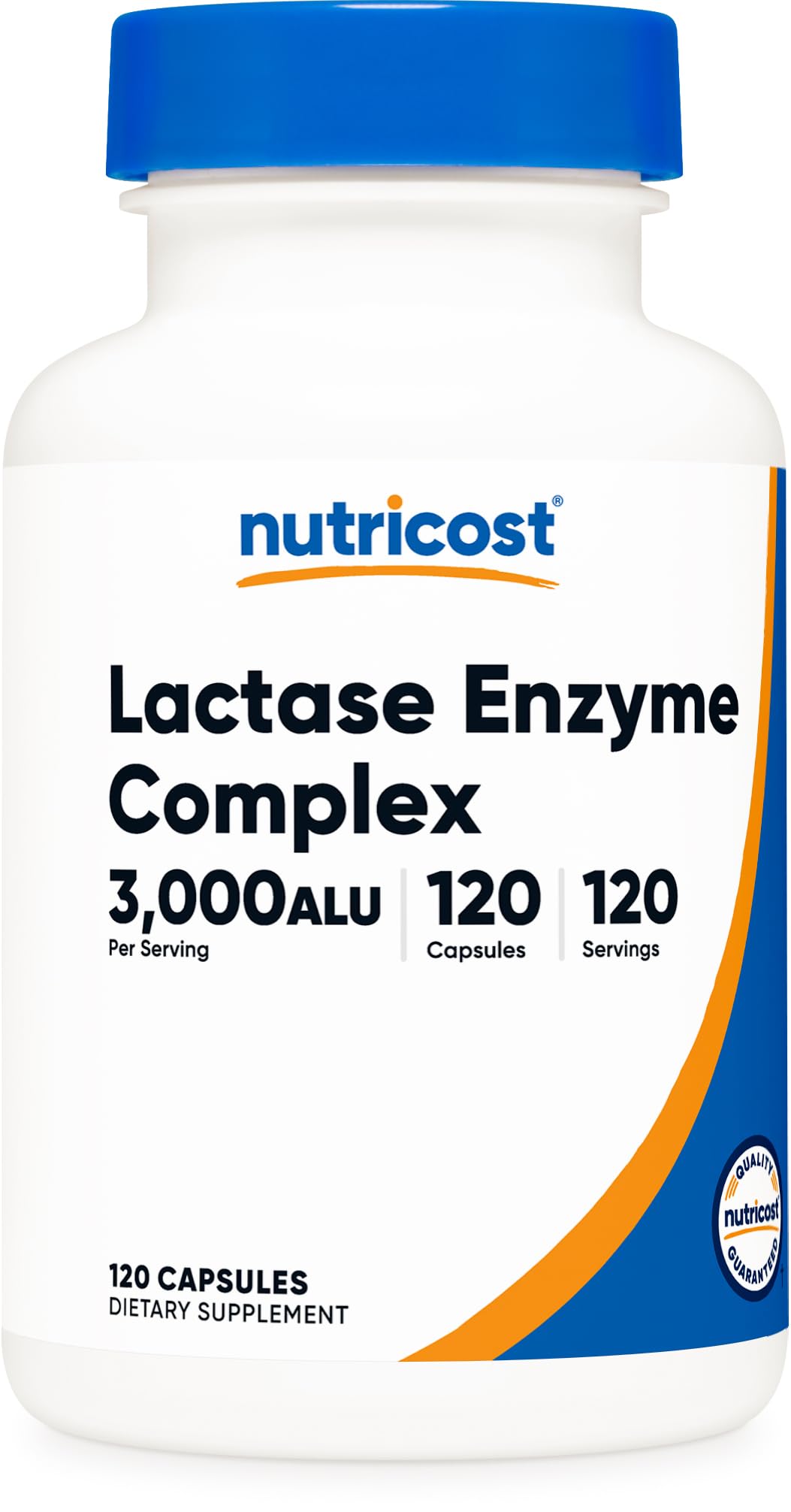 Nutricost bote frontal mostrando etiqueta y beneficio de dosificación clara