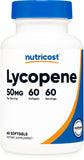 Nutricost frasco frente mostrando 60 softgels y etiqueta clara, conveniencia