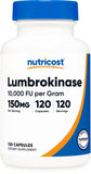 Nutricost frasco frontal mostrando 120 cápsulas y beneficio de suministro prolongado