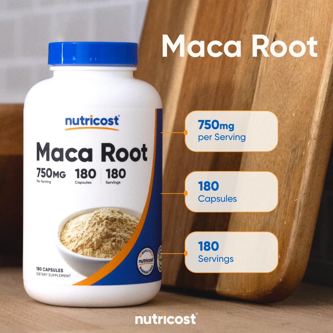 Nutricost frasco abierto con cápsulas para ver presentación y cantidad