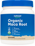 Nutricost maca raíz frente del envase mostrando presentación y cantidad