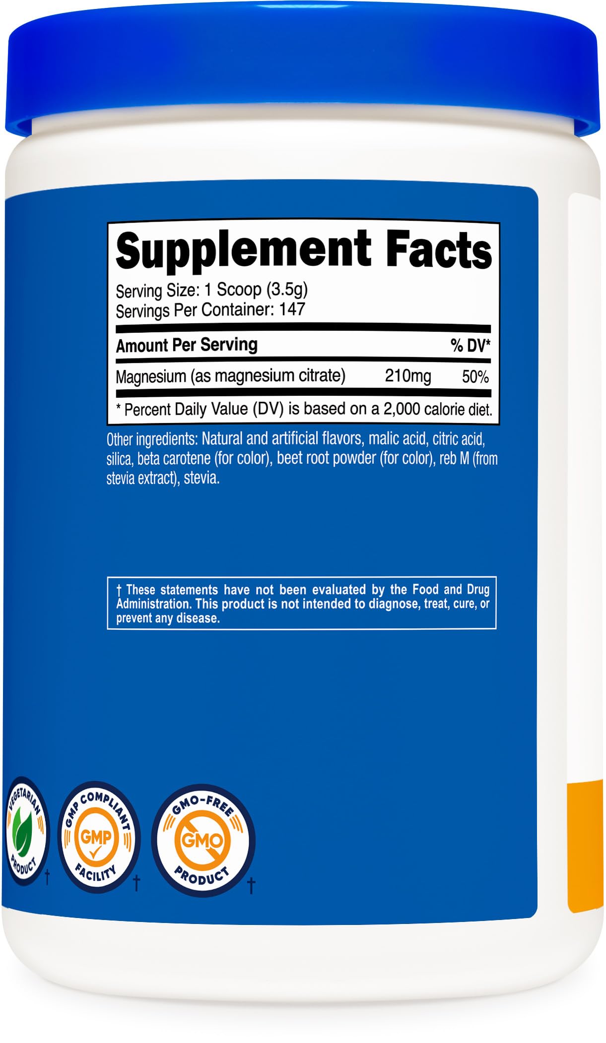 Nutricost etiqueta detalle con información de ingredientes y calidad USA