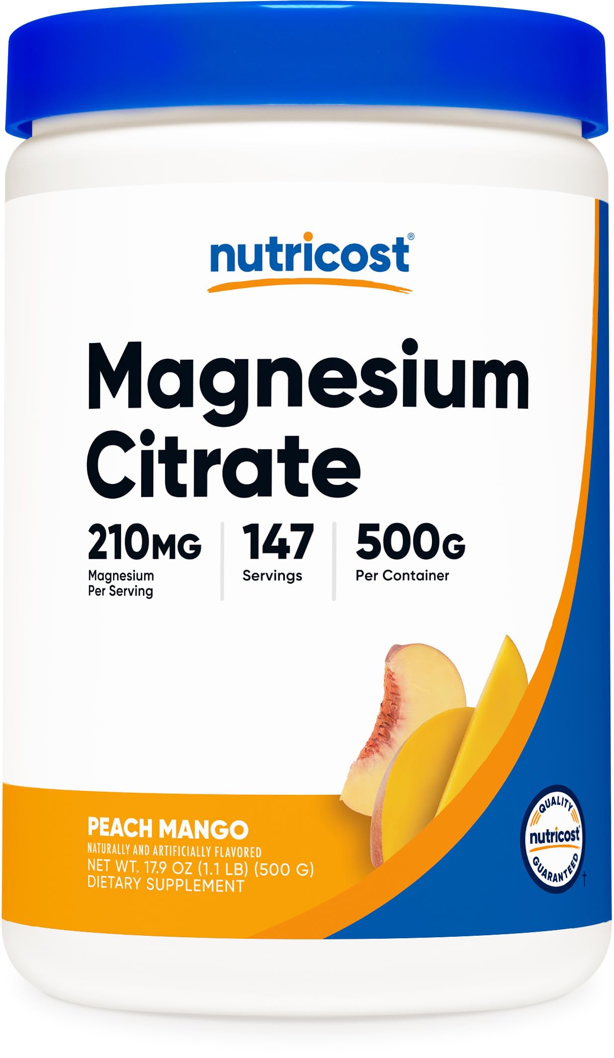 Nutricost bote frontal mostrando el envase y beneficio de dosificación fácil