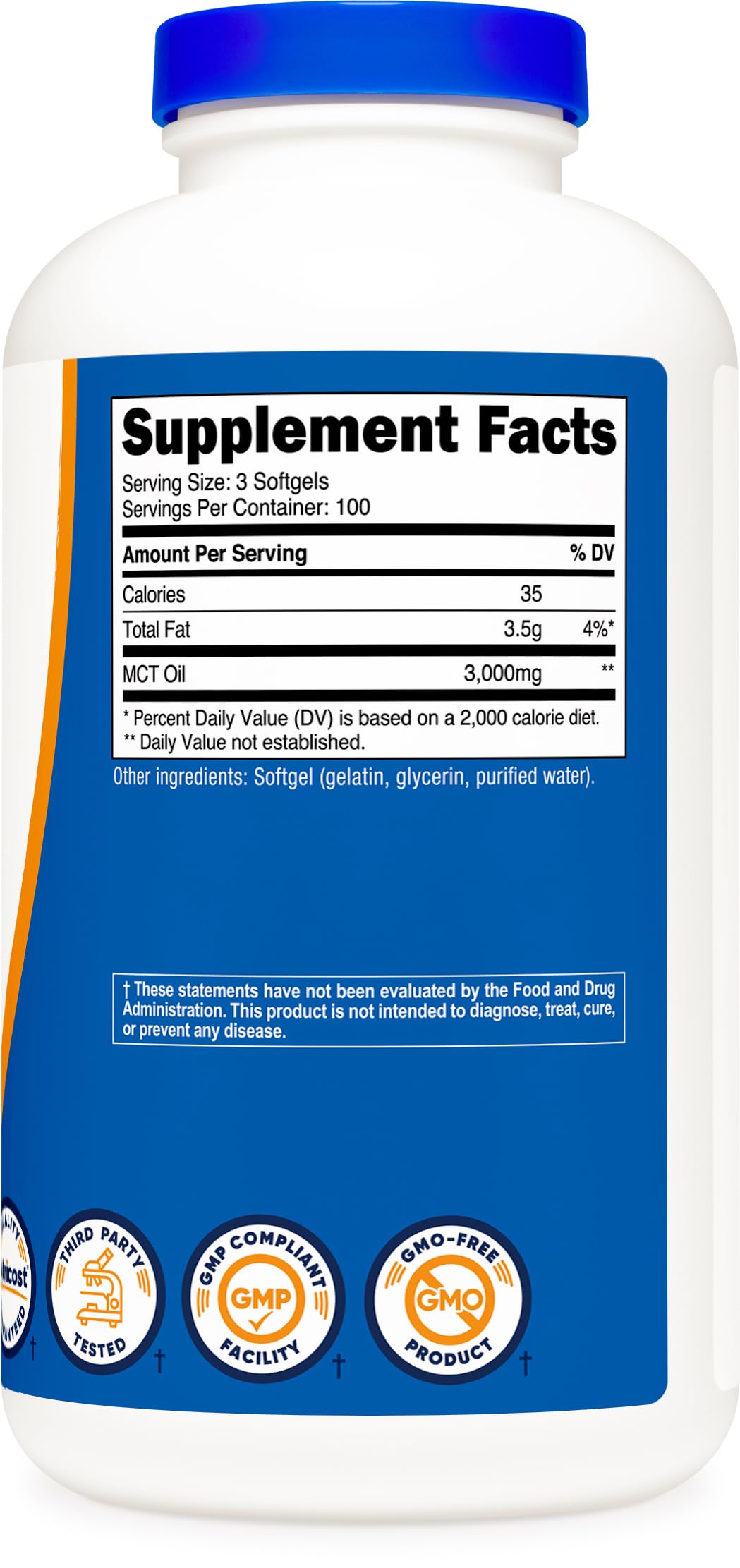 Frasco Nutricost junto a desayuno bajo en carbohidratos, uso conveniente en dieta keto