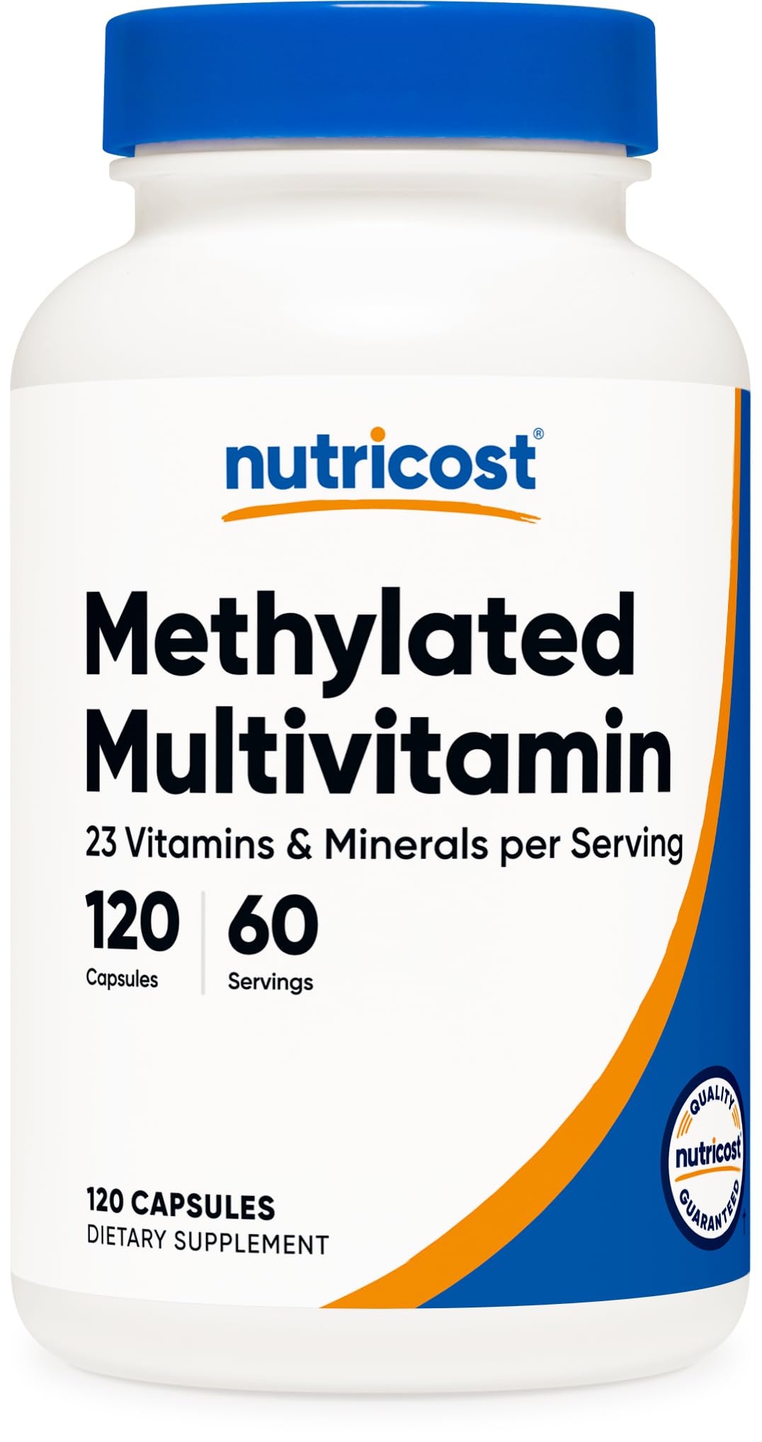 Nutricost envase frontal mostrando el nombre y beneficio multivitamínico