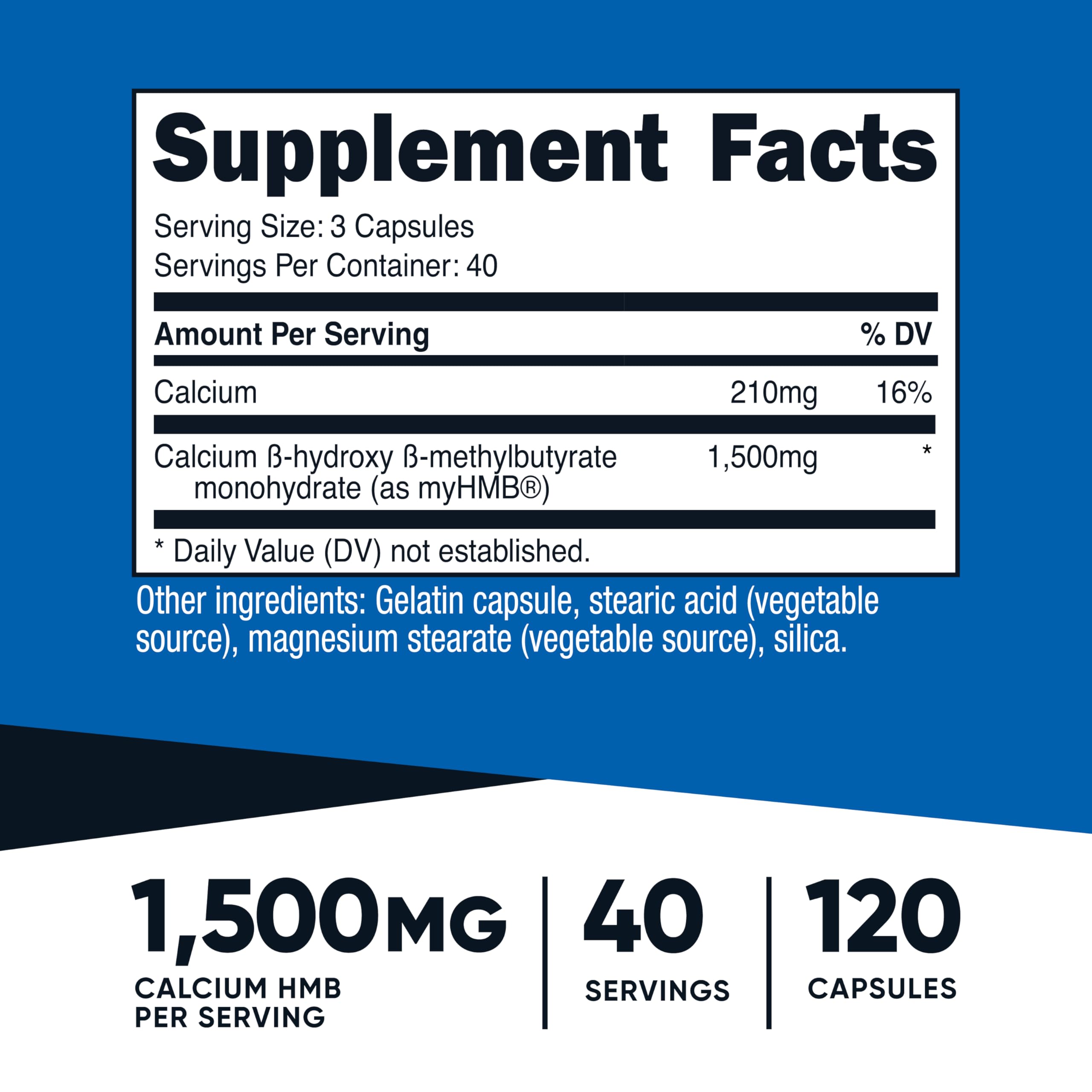 Nutricost myHMB cápsula en primer plano destacando pureza y textura