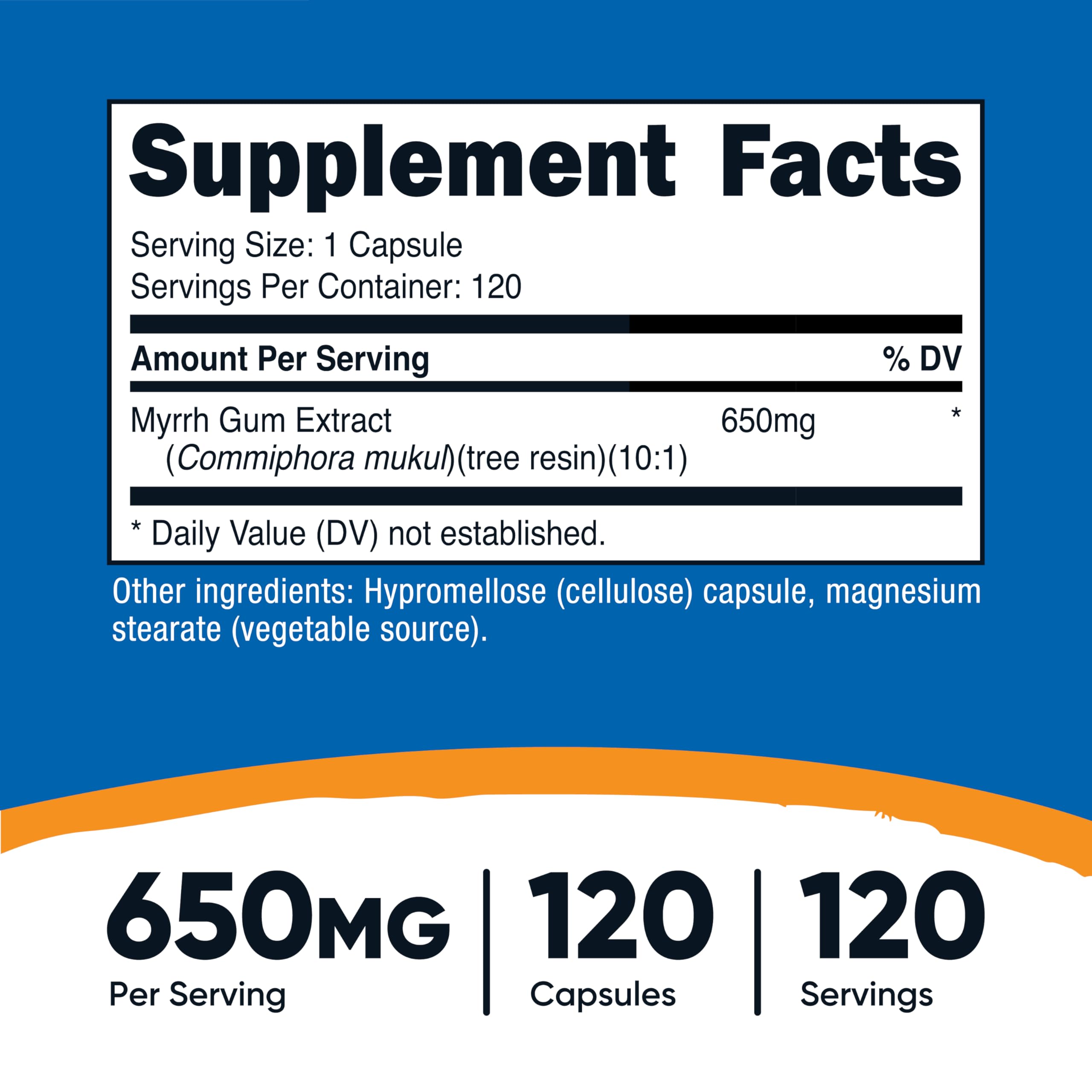 Nutricost cápsula abierta mostrando contenido y concentración 650 mg