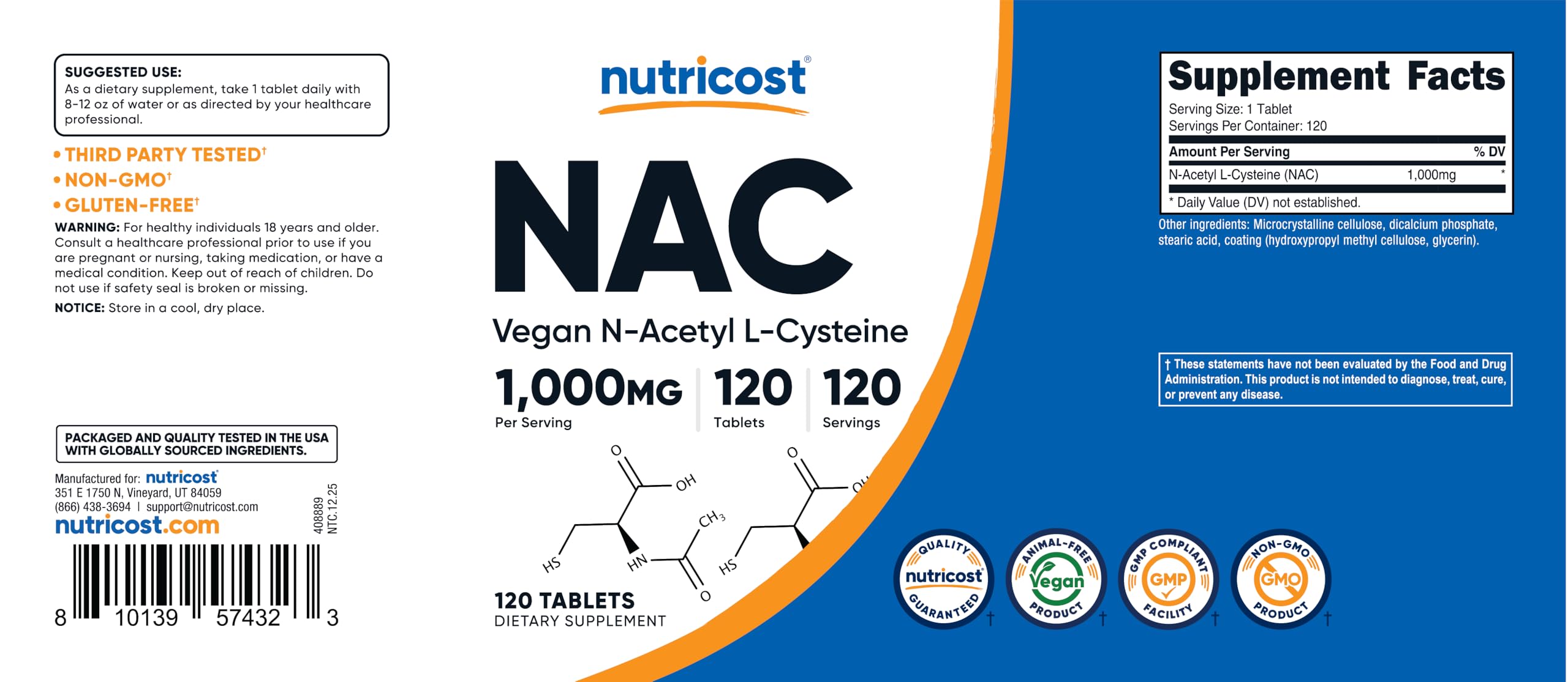 Nutricost frasco en mesa de cocina estilo de vida para uso diario y almacenamiento