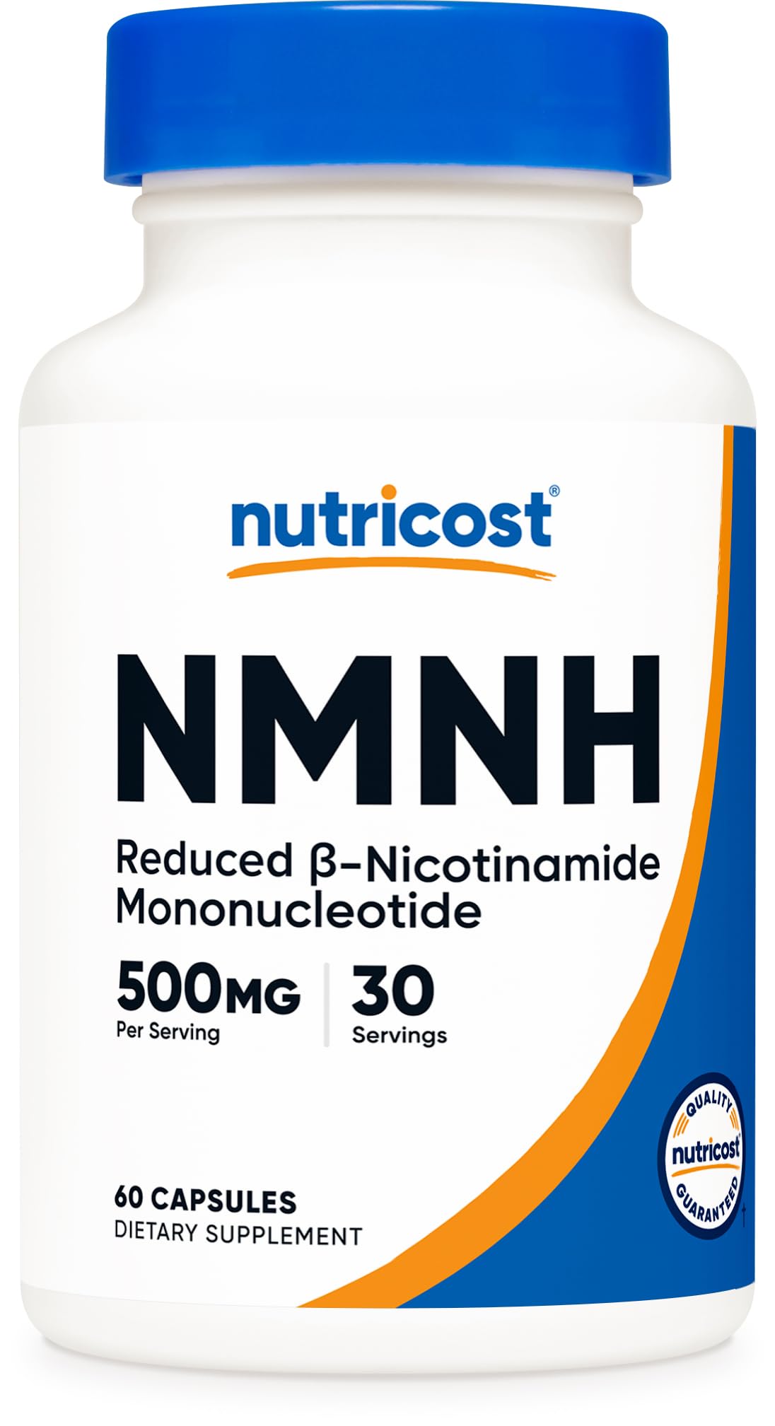 Nutricost NMNH frente del envase mostrando diseño y cantidad 60 cápsulas