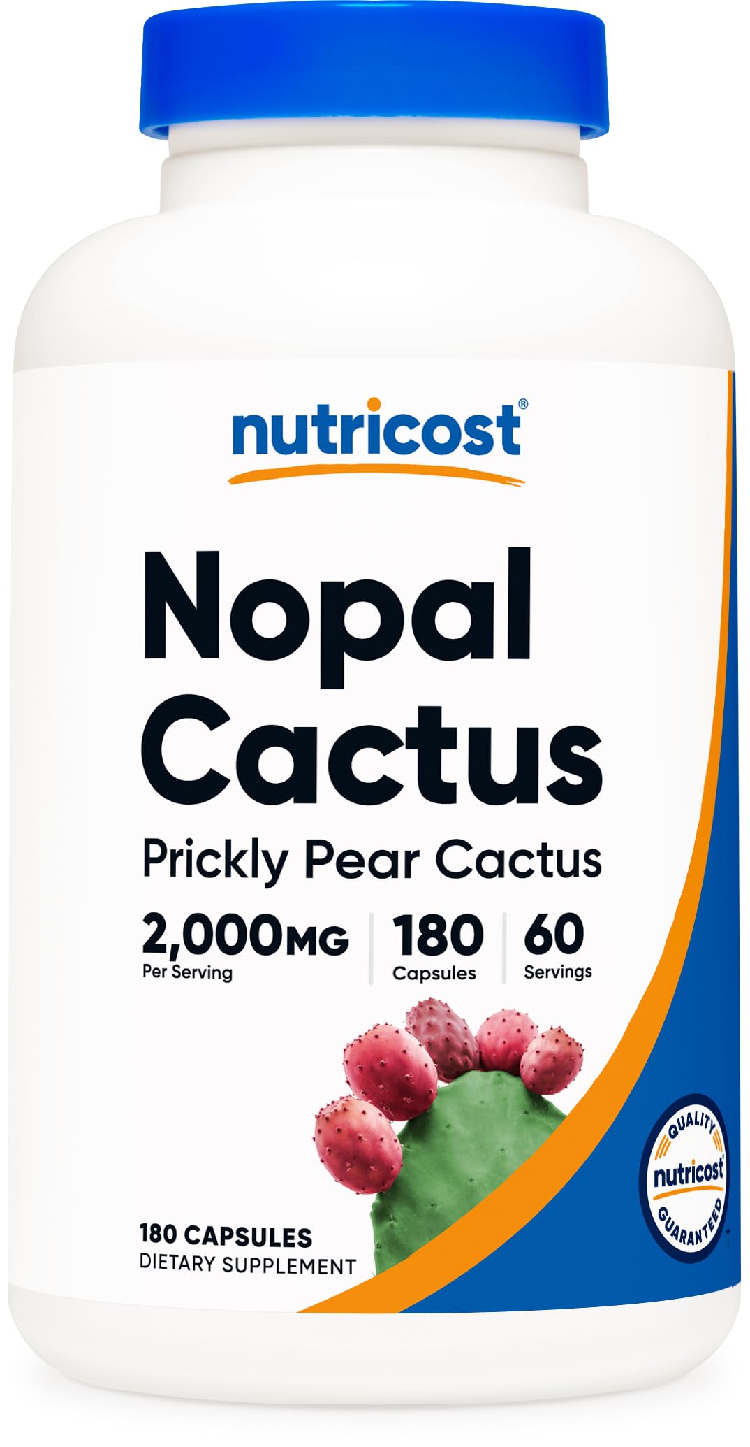 Nutricost frasco frontal con etiqueta clara, aporta conveniencia vegana